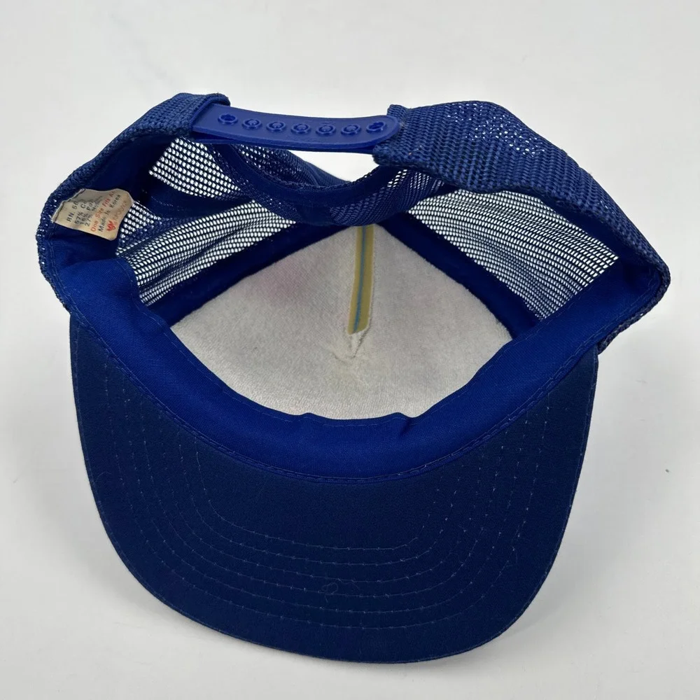 Yupoong‎ Trucker Hat Mens OSFA Blue Vintage Peavey Oil Co Texaco Snapback Mesh